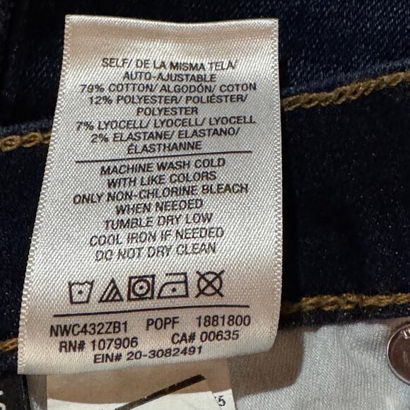 Hudson SZ 25 Harkin Super Skinny Crop Jeans Cuffed Stretch Low-Rise Whiskered - Picture 11 of 11